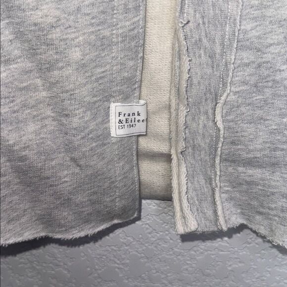 New Frank and Eileen- EILEEN Sweatshirt Button-Up Triple Fleece Gray Melange XS - Picture 6 of 15
